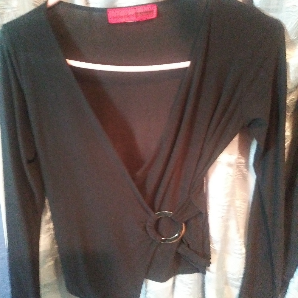 Women's black dressy top